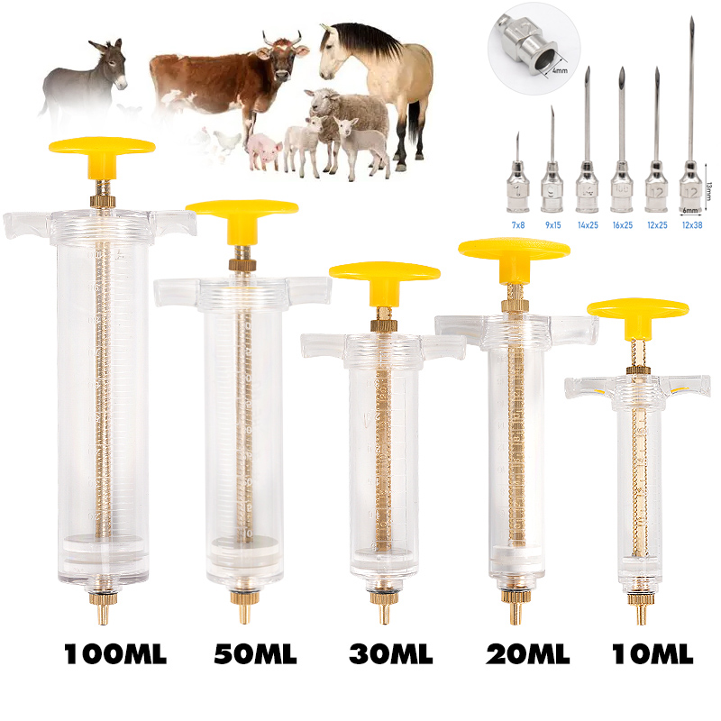 10/20/30/50/100ml Adjustable D - огляд і ціна Veterinary Syringe Gun