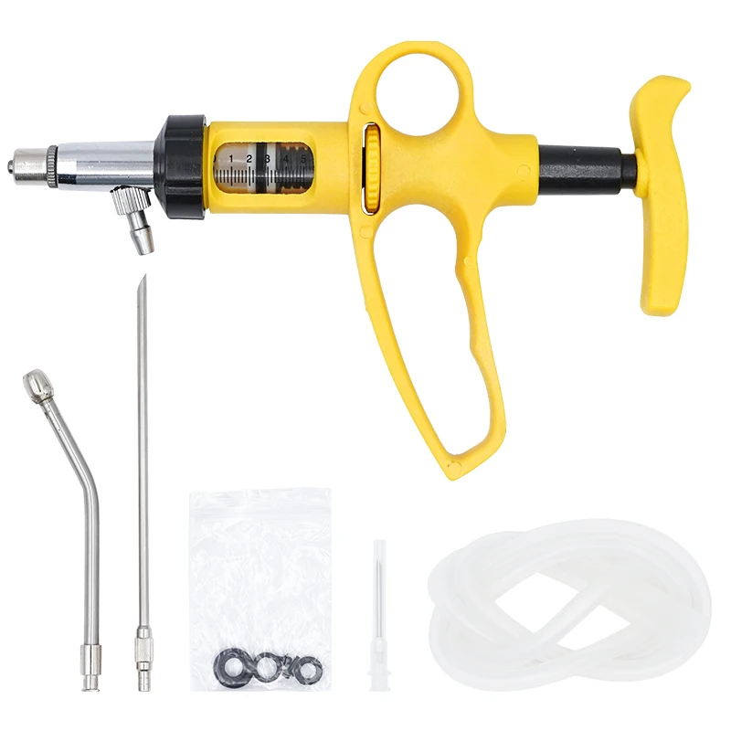 1 Set 5Ml/10Ml Adjustable Cont - огляд і ціна Veterinary Syringe Gun