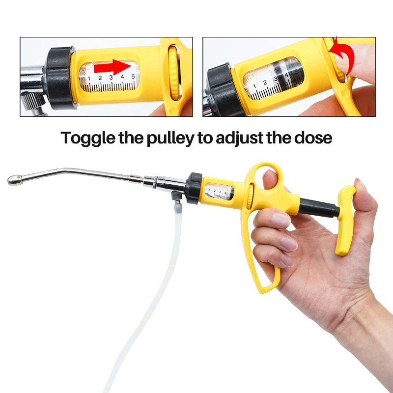 1 Set 5Ml/10Ml Adjustable Cont - огляд і ціна Veterinary Syringe Gun