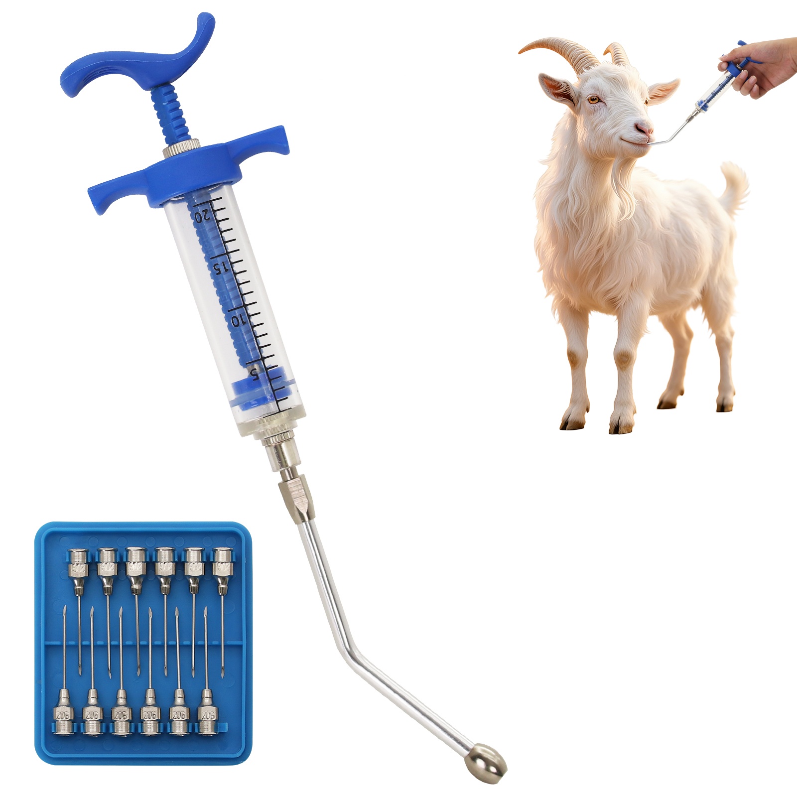 2Pcs 10/20/50ml Veterinary Too - огляд і ціна Veterinary Syringe Gun